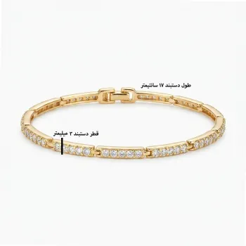 دستبند زنانه استیل مدل فول نگین کد 402