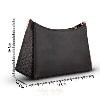 ست کیف و کفش پاشنه‌دار زنانه چرم یلسان مدل آندیا کد 957-OPAL-GL-04k