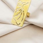 انگشتر برنج طرح پروانه سایز 2