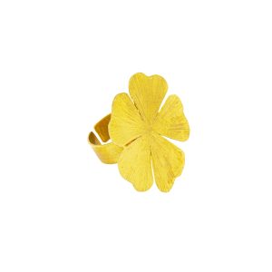 انگشتر برنج طرح گل سایز3