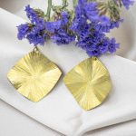 گوشواره آویز برنج اشکال هندسی