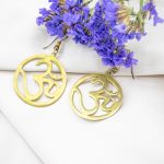 گوشواره آویز برنج ام یوگا