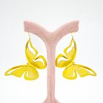 گوشواره آویز برنج طرح پروانه