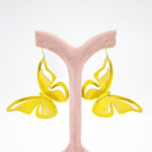 گوشواره آویز برنج طرح پروانه