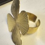 انگشتر برنج _ طرح گل 4 پر _ سایز4