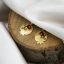 گوشواره آویز برنج- طرح انار _ با نگین تک انار