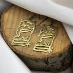 گوشواره آویز برنج طرح هور