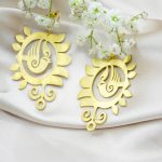 گوشواره آویز برنج _ پرنده سر بالا