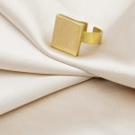 انگشتر برنج _ شکل هندسی مربع _ فری سایز