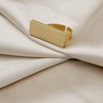 انگشتر برنج _ شکل هندسی مستطیل _ فری سایز