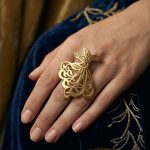انگشتر برنج زنانه فری سایز رقص سما طرح نستعلیق