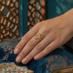 انگشتر برنج زنانه فری سایز رقص سما ساده